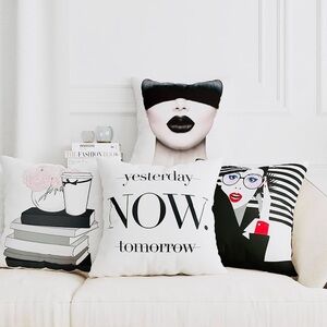 Ysahome for MoMA Design Elegant ArtDeco Pillow Cushion Covers 18x18,Set of 4 NWT